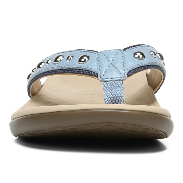 Vionic Sandals Ireland - Vanessa Toe Post Sandal Blue - Womens Shoes For Sale | VQMLJ-8472